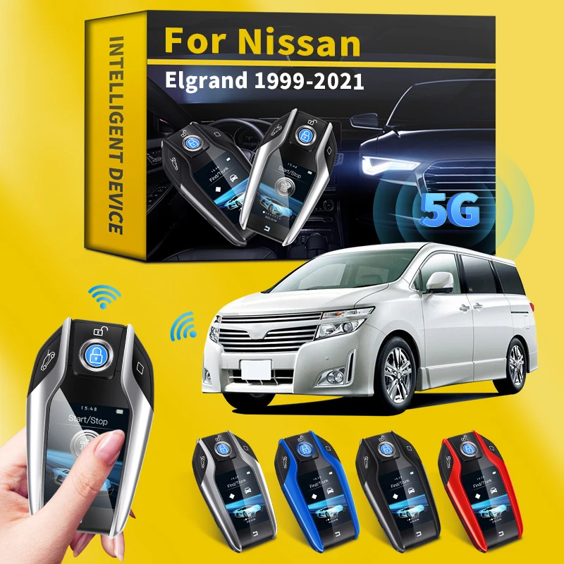 

Для Nissan Elgrand 1999-2021 E50 E51 E52 модифицированный умный пульт дистанционного управления для автомобиля с ЖК-дисплеем для бесключевого ключа автомо...