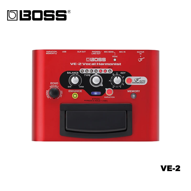 

BOSS Vocal Harmonist Effects Processor Stompbox Guitar Pedal, (VE-2) (VE-2)