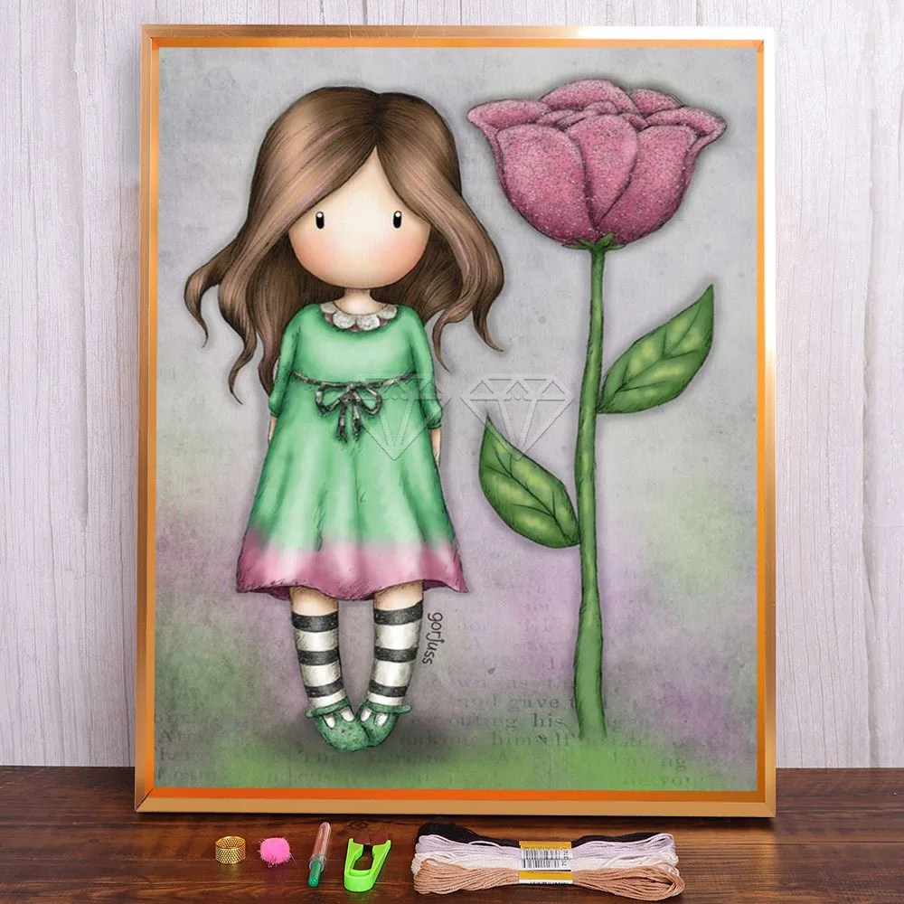

Cartoon Girl Princess Printed Fabric 11CT Cross Stitch Embroidery Kit DMC Threads Handicraft Sewing Hobby Handiwork Needle