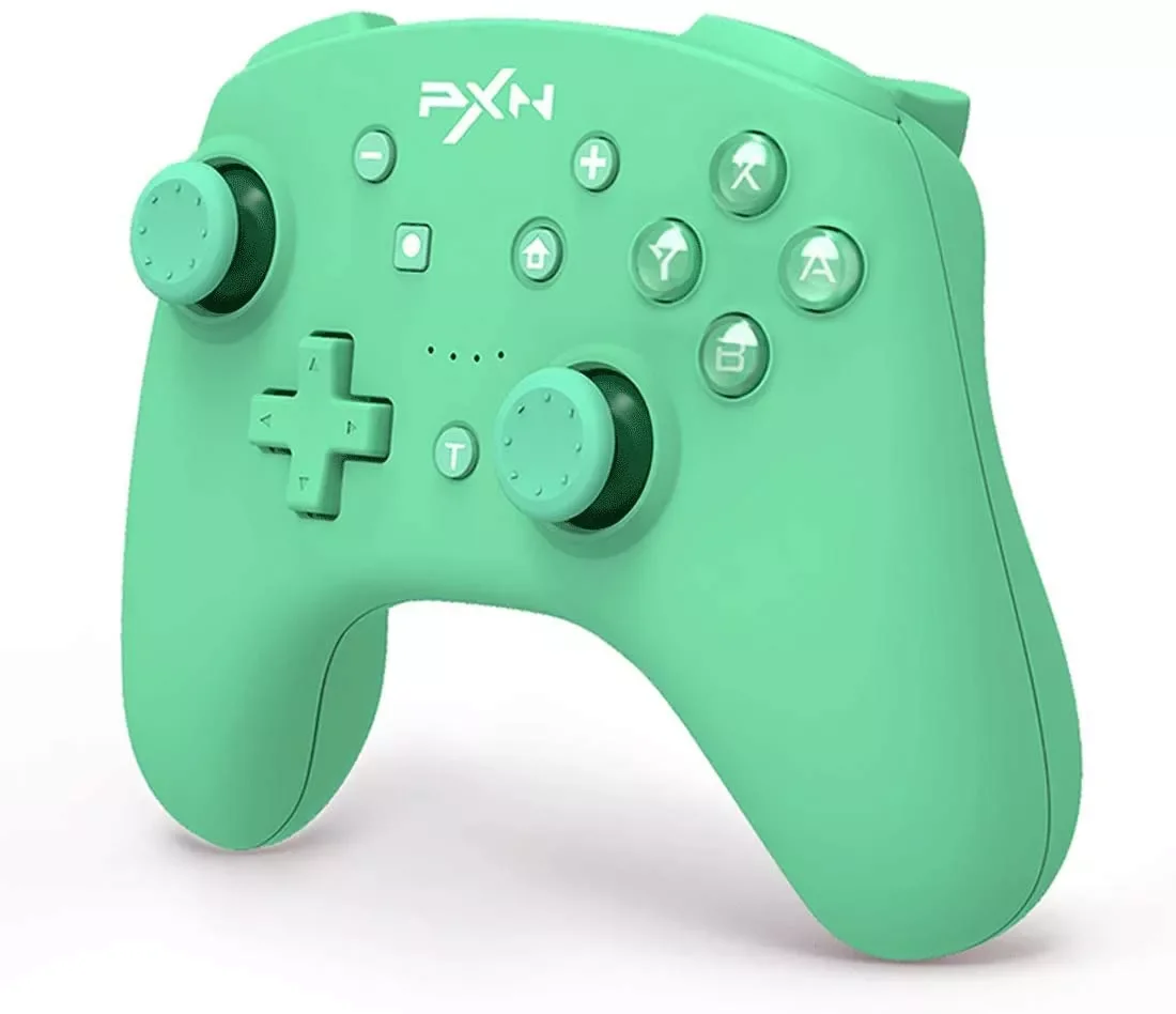 

NEW2023 New Switch Controller PXN Game Gamepad Bluetooth-compatible for Nintendo Lite/PC USB Data Cable Remote NFC/Amibo Green