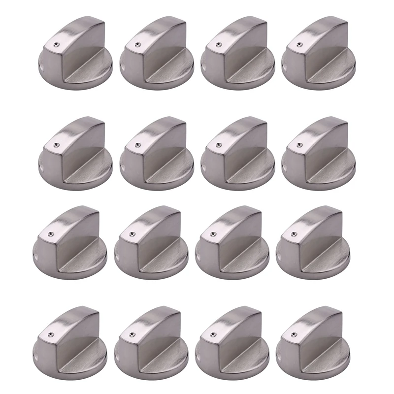 

Brushed Metal Gas Stove Knobs Cooker Control Switch Range Oven Knobs Cooktop Burner Knob Switch(16Pcs 6Mm Shaft Core)