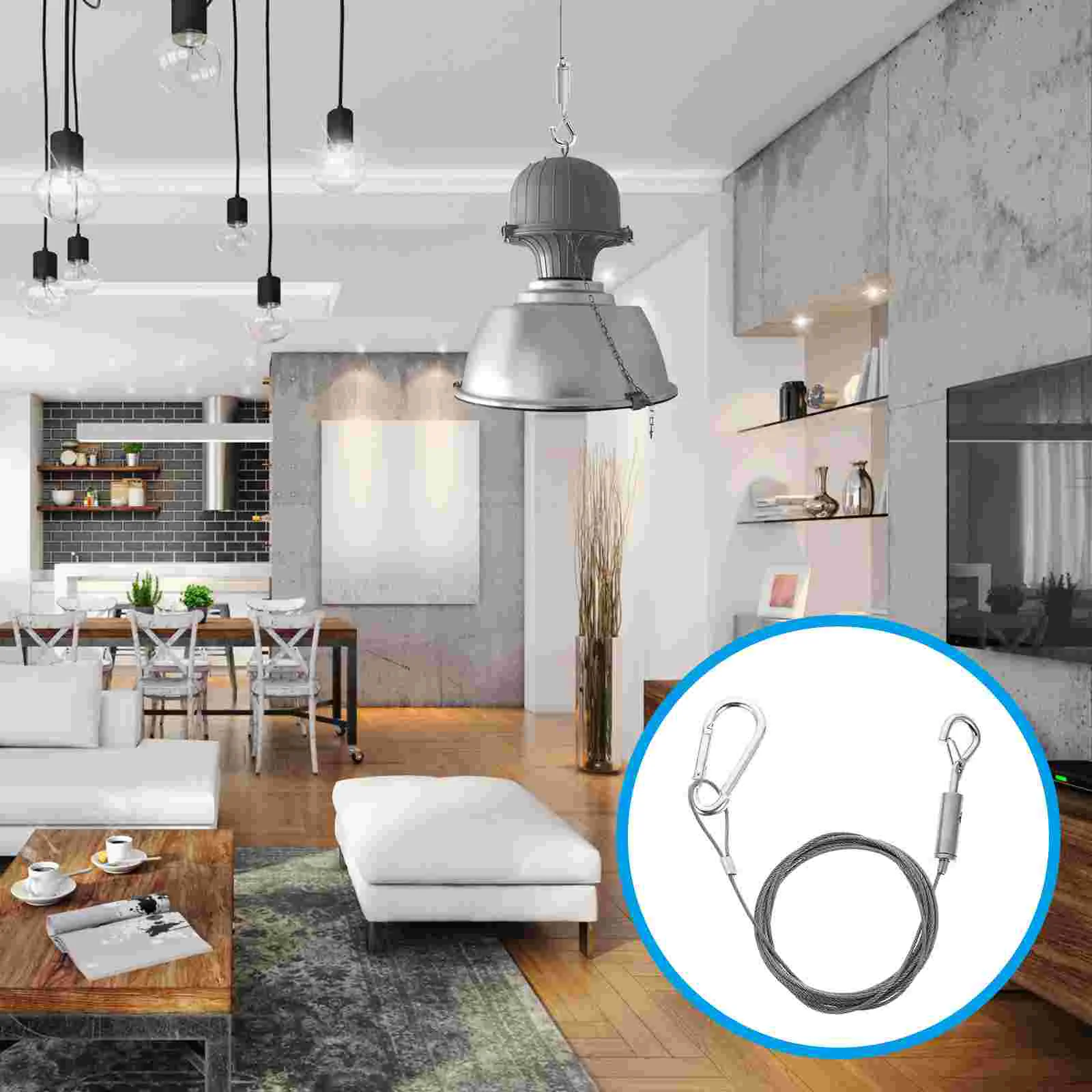 

Wire Steel Hanging Rope Lamp Light Metal Stainless Picture Hook Chandelier Frame Guide Hanger Mioor Photo Mirror Duty Heavy