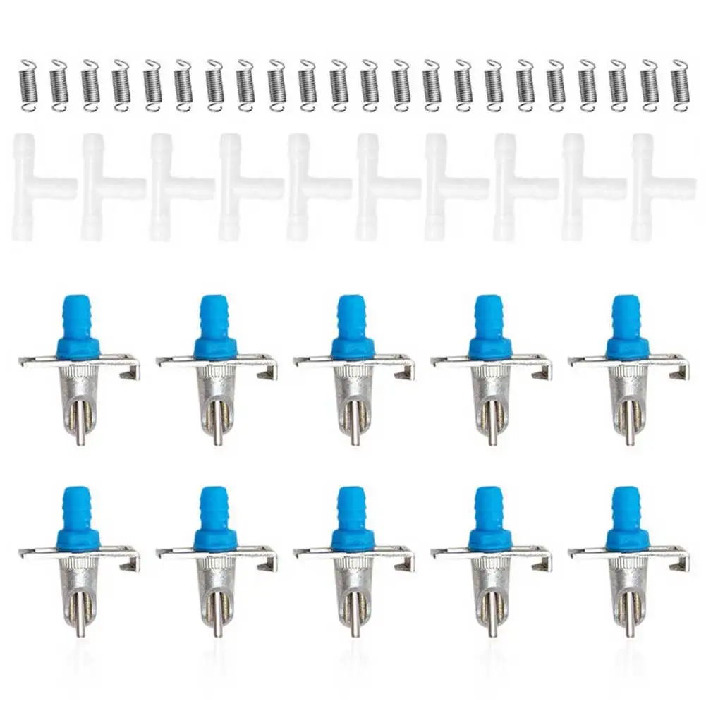 

10 шт./компл. Питьевая поилка с грызунами, питьевые фонтаны для домашних животных, интерьерная многофункциональная капельная поилка для крол...