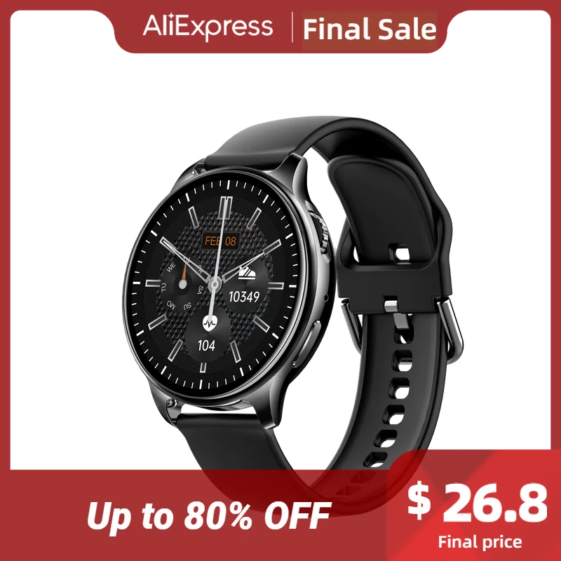 

Smart Watch BT Call Men Women Sport Fitness Blood Oxygen Tracke Bracelet With Rotate Button Waterproof