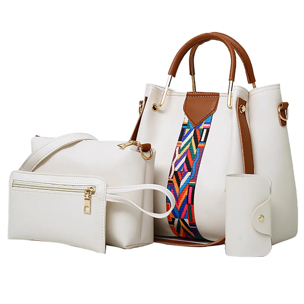 

4 в 1 - 2020 новая стильная подходящая ко всему женская сумка-мессенджер четыре шт. в одном наборе сумка через плечо Модные композитные сумки a la ...