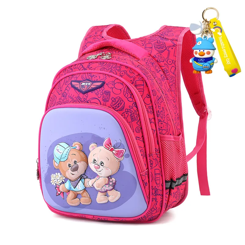 Waterproof children School Bags For Girls Boys Kids Schoolbag cartoon 3D Primary Orthopedic school Backpack book bag Grade 1-3-6