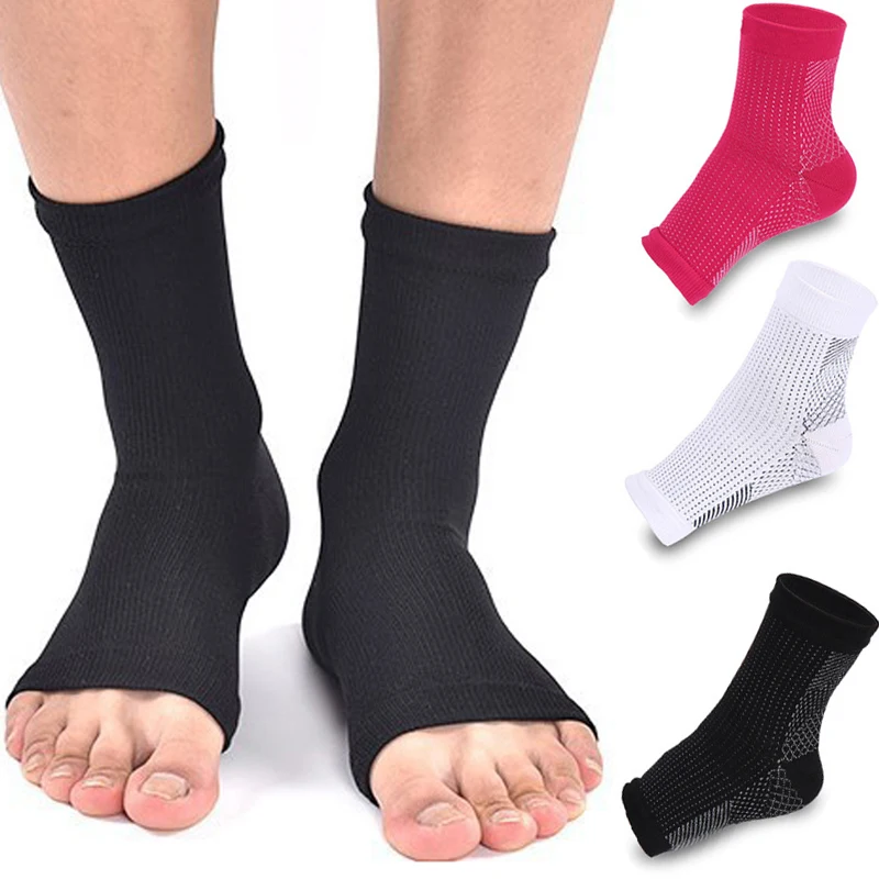

1 пара, компрессионные Медицинские носки с открытым носком для мужчин и женщин