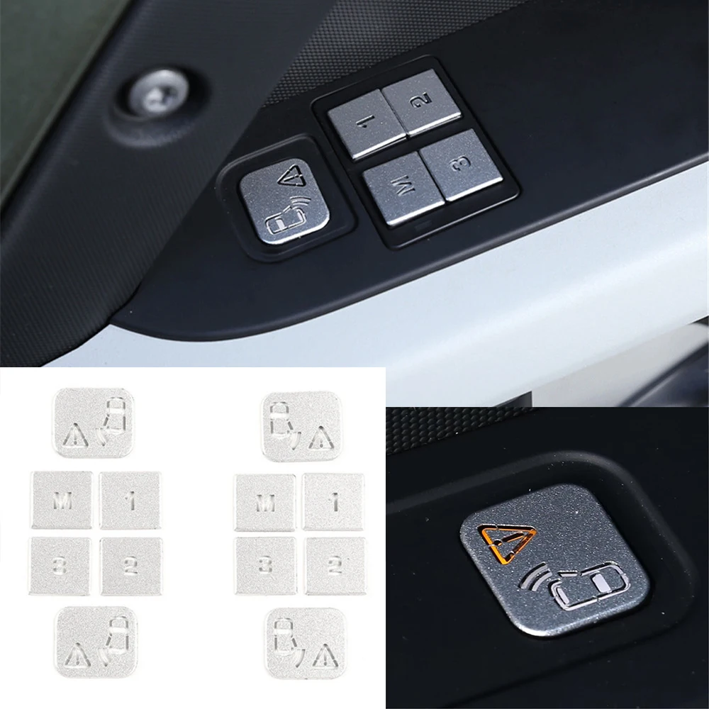 

For Land Rover Defender 110 2020-2022 Alloy Silver Seat Memory Button Switch Cover