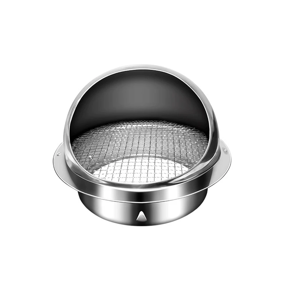 

Dryer Vent Pipes Air Vent Grille Brushed Bull External Extractor Kitchen Fans & Vents Nosed Round Stainless Steel