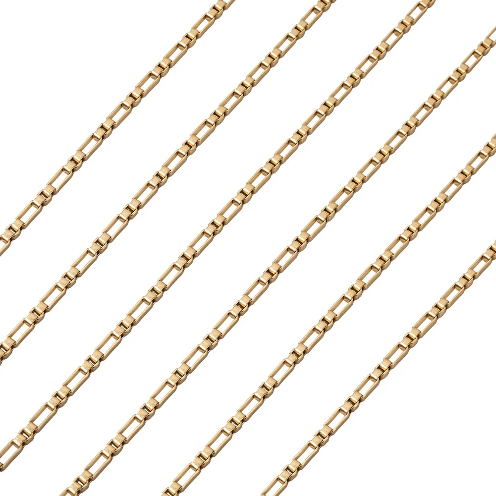 

Pandahall 5m/Roll Stainless Steel Box Chain Link Chains Necklace For Women Men DIY Jewelry Findings Making 3mm