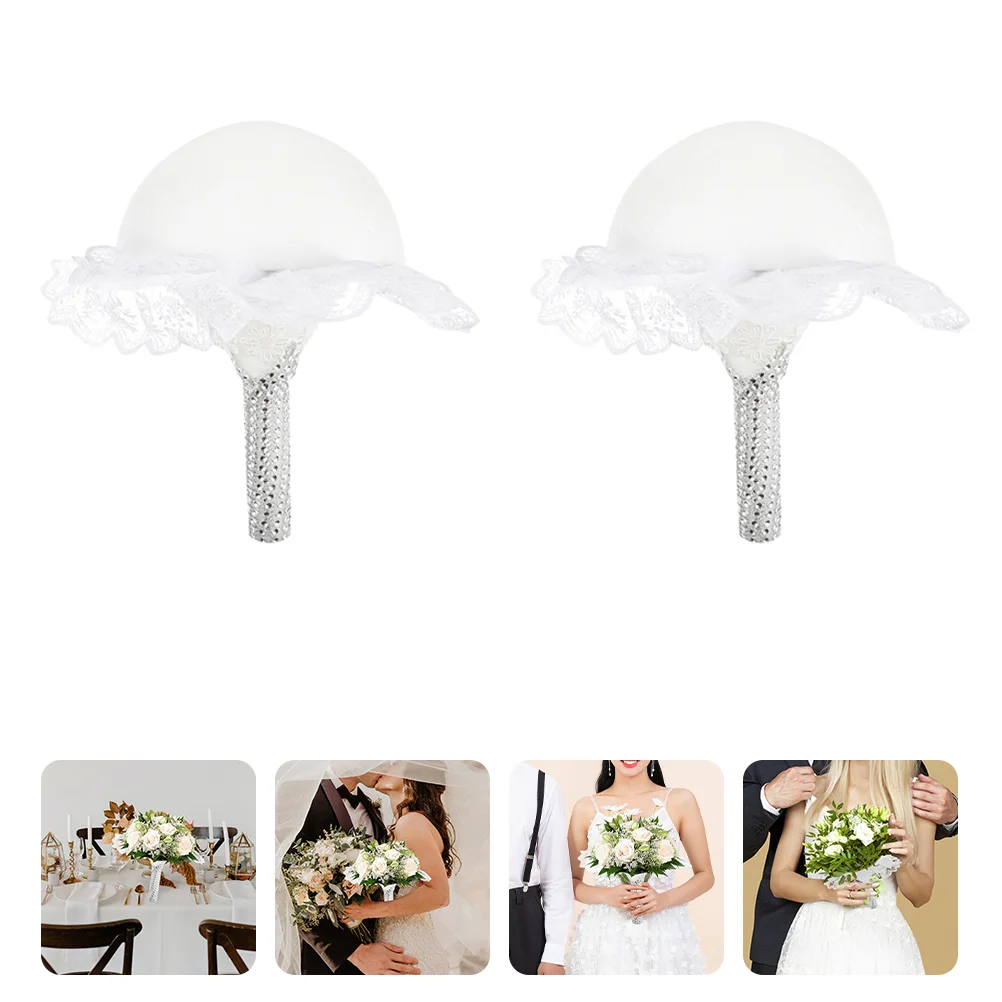 

Bouquet Holder Flower Weddingbridal Handlefloral Bride Holders Flowers Artificial Arrangement Diy Fresh Holding Bouquets Base