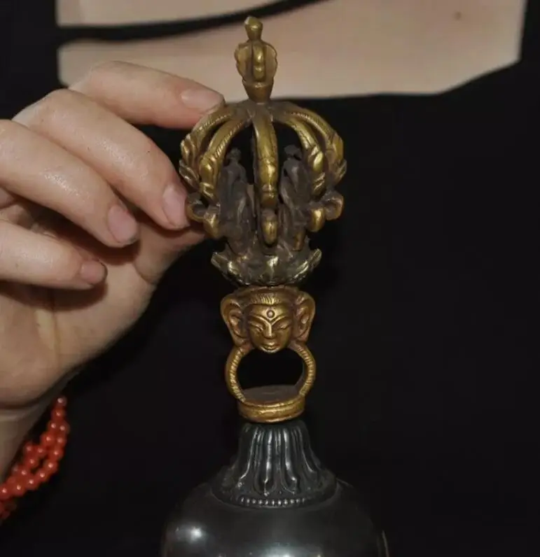 8 дюймов тибетская тара телефон Экзорцизм Vajra phurpa faqi часы Zhong bell