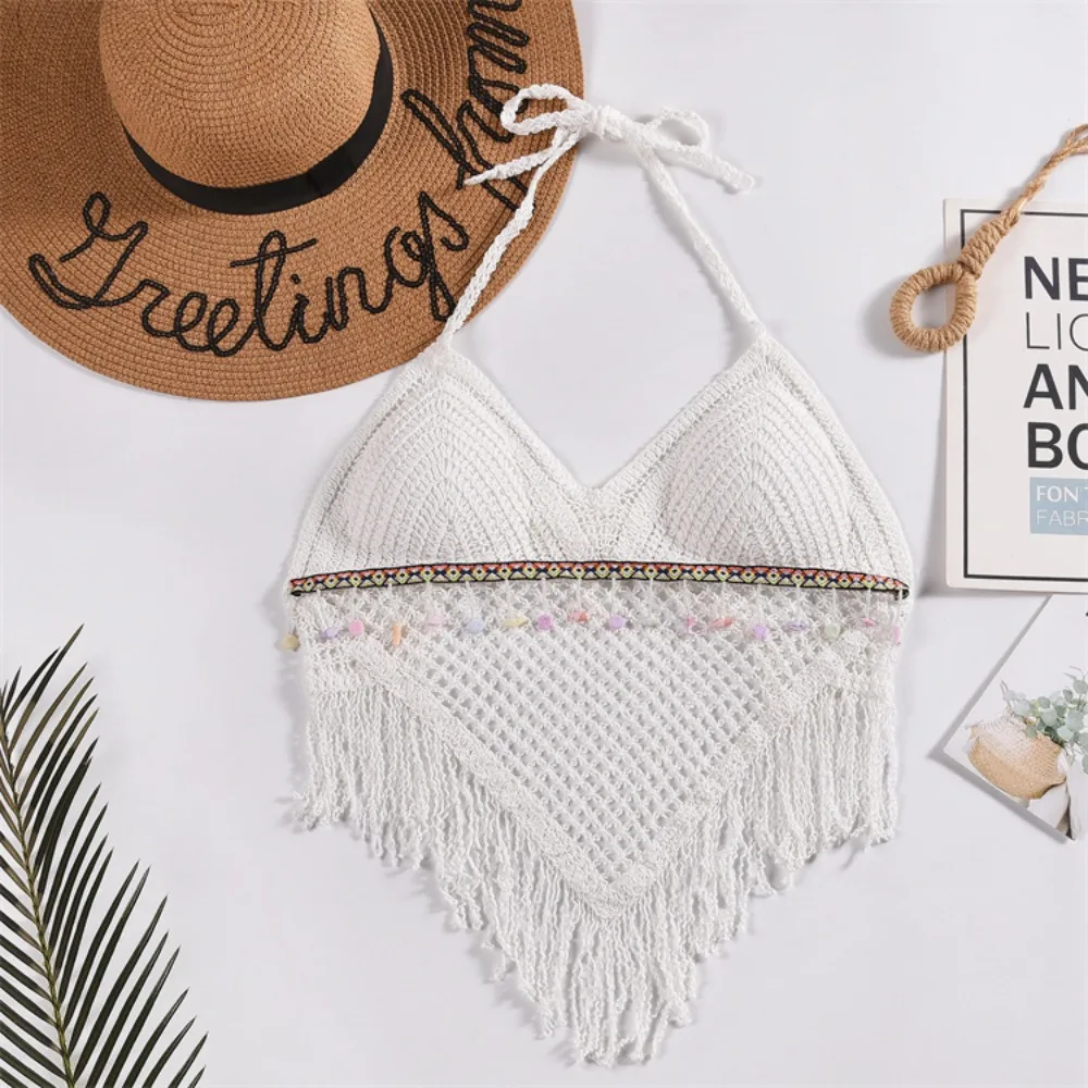 Коллекция 2024 года богемный этнический стильный жилет на бретелях сексуальное