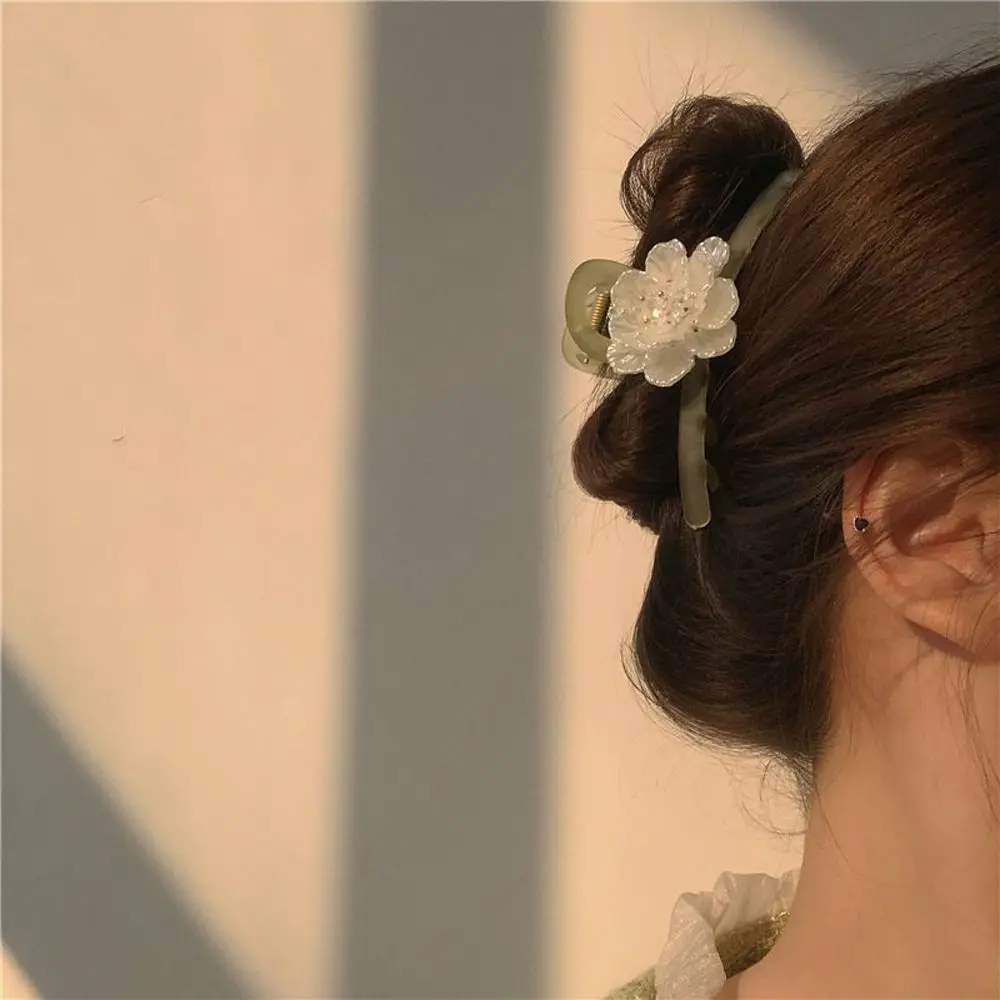 

Модная бижутерия головной убор Заколка-краб для конского хвоста цветок заколка для волос женская заколка корейские заколки для волос женские заколки для волос