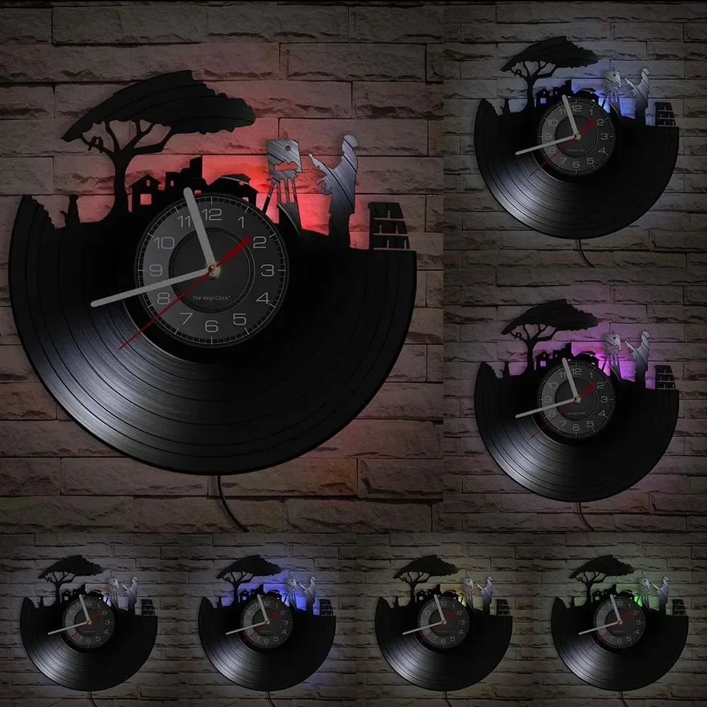 Живая живопись искусство настенная фотография виниловая пластина часы