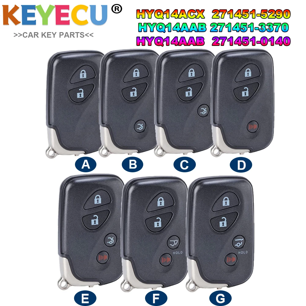 Дешевая плата KEYECU Smart Key 314 3 МГц 5290 3370 0140 для Lexus ES350 GS300 GS350 GS430 GS460 IS250 IS350 LS460 HYQ14AAB -