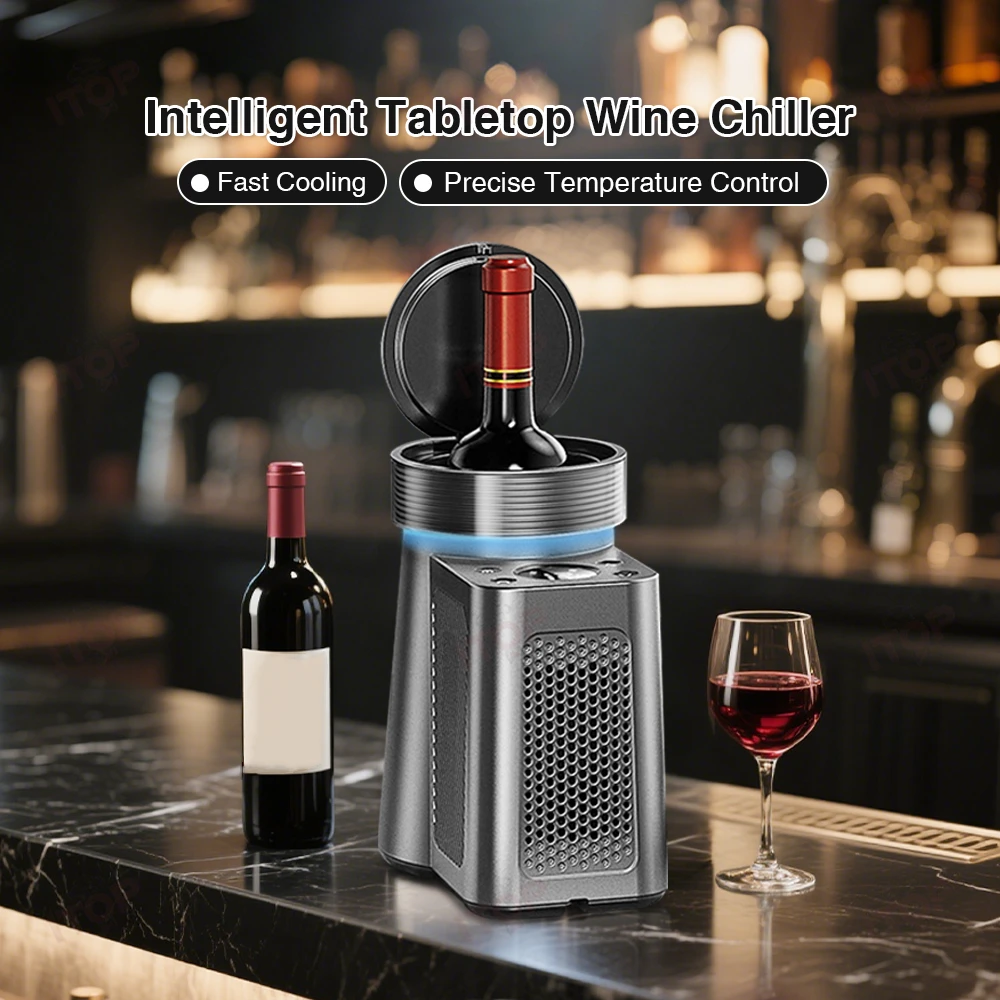 Фото ITOP WCO-01 Wine Chiller — умный винный охладитель, подходящий для большинства бутылок вина объемом 750 мл, 2-20 штук. ℃   Установка температуры №2