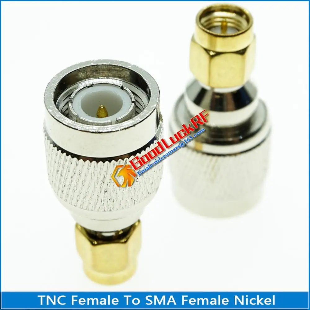 

1X Pcs TNC To SMA Connector Coax Socket TNC Male Jack to SMA Male Plug TNC - SMA Gold Plated Brass Straight Coaxial RF Adapters