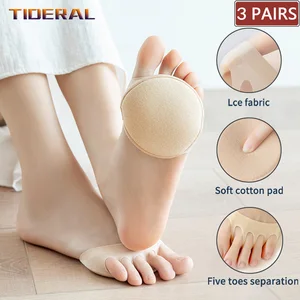 3 Pairs Five Toes Forefoot Pads Women High Heels Liners Half Insoles Invisible Foot Pain Care Absorb in Pakistan