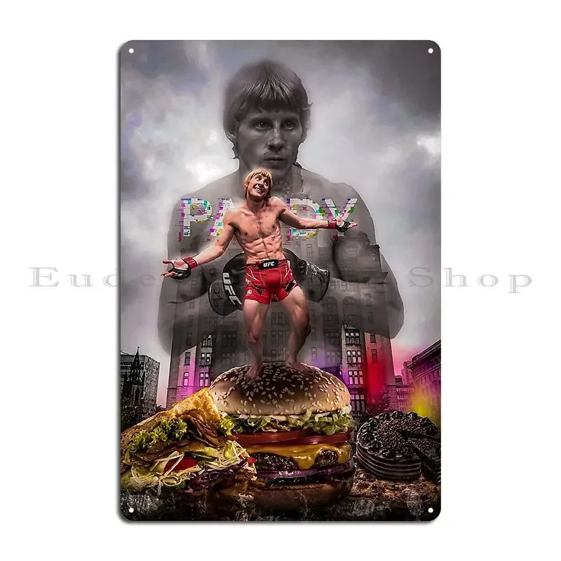Фото Paddy Pimblett The Baddy Fighter металлическая табличка плакат винтажный кухонный настенный роспись Paddy Pimblett жестяная вывеска плакат №2