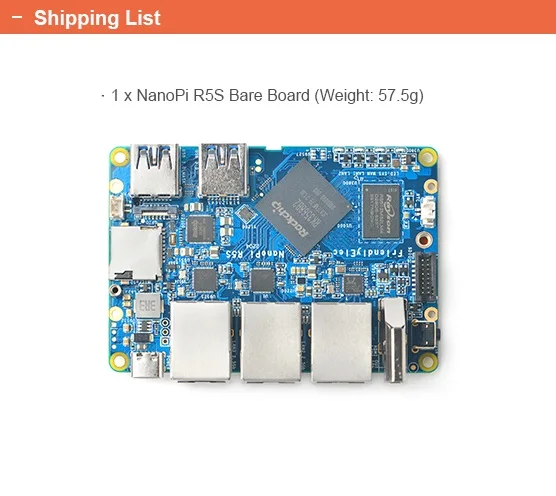 OpenPi Nano R5S LTS 4 ГБ LPDDR4X Оперативная память/32 eMMC Rockchip RK3568B2 Quad-Cortex-A55 Процессор 2 0 ГГц 2x