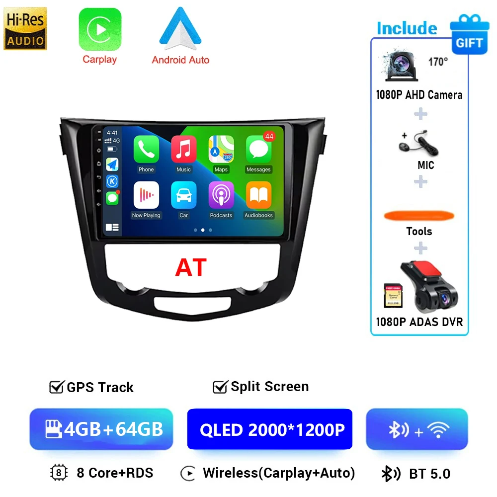 

Автомобильное радио Vtopek 2 Din Android 16 для Nissan J11/Qashqai X-Trail/Rogue/Dualis 2013-2021, мультимедийный плеер, головное устройство Carplay DVD