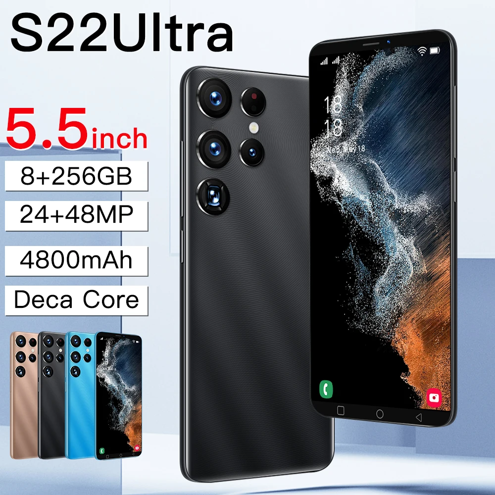 2022 s22ultra smartphone globaleversion 5 5zoll celulares smartphone handys entsperrt cell phones telefone free global shipping