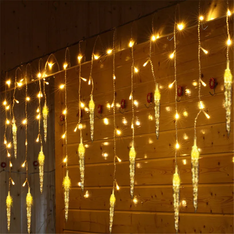 

220V Curtains Lamp Christmas LED Fairy String Lights Garland Garden Outdoor Indoor Decor Decorations for Home Luces De Navidad