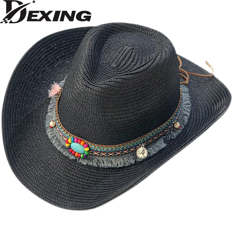New Summer Turquoise Decor Cowboy Hat 