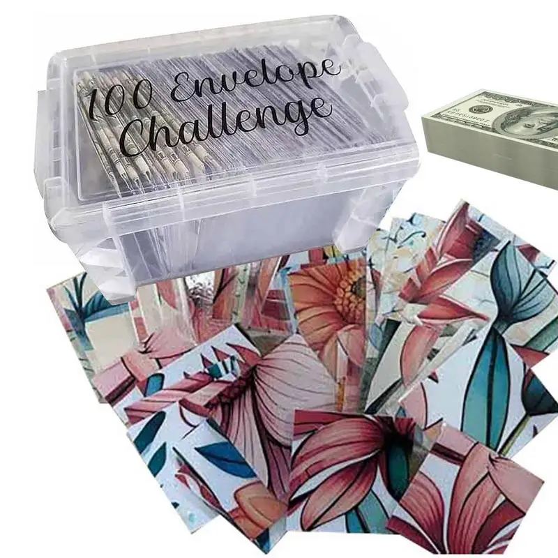 

Paper Money Envelopes Saving Challenge Money Saving Challenge With 100 Envelopes Reusable Money Organizer For Budgeting And Cash