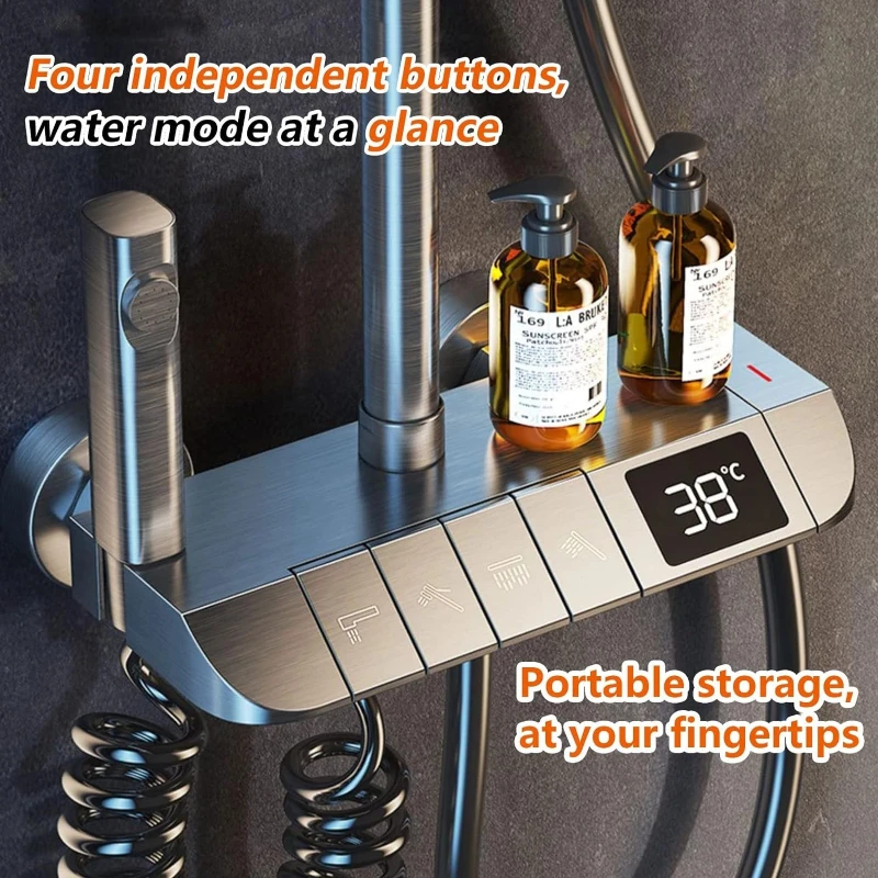 Умный Цифровой душевой комплект полная Душевая система для ванной комнаты