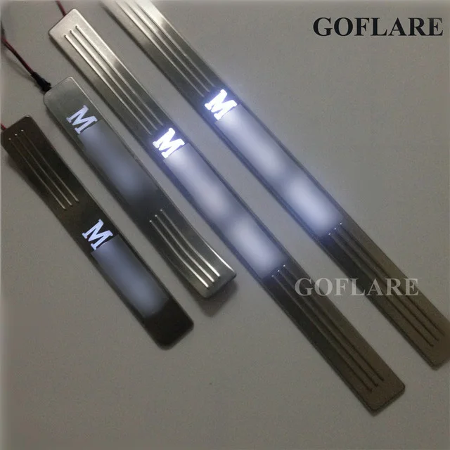 

Автомобильные аксессуары для Mercedes Benz AMG GLK C-Class W204 S204 X204, светодиодная накладка на порог, защита порогов, крышка педали приветствия