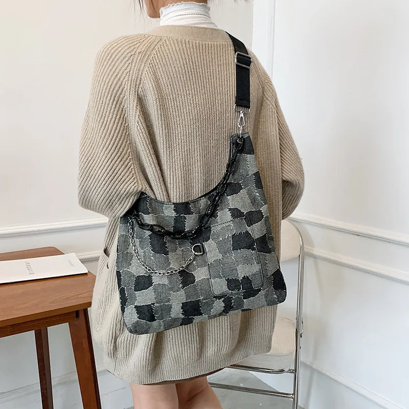 

Tote canvas bag shoulder bag female 2022 autumn new college student class one shoulder messenger bag beggar bag handbags