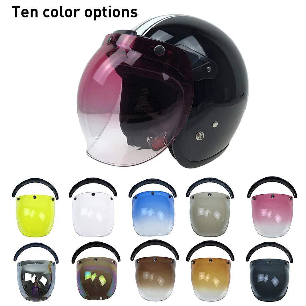 

Козырек для шлема Универсальный винтажный, козырек на лобовое стекло с 3 защелками для мотоциклетного шлема, открытый козырек для мотоциклетного шлема