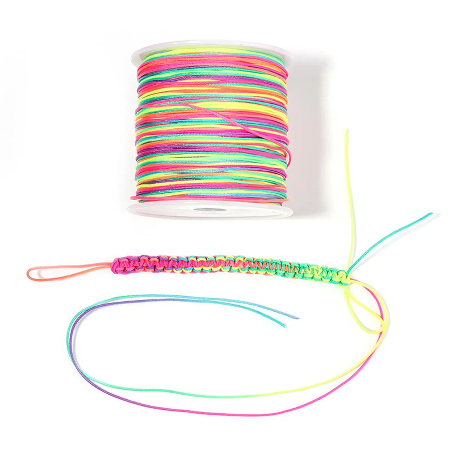 

Colorful Nylon Cord 0.8mm Flexible 90M Necklace Cord for DIY Beading Thread