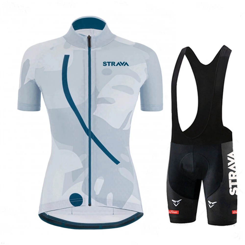 

2022 Summer Women Short Sleeve Cycling Jersey Set Bib Pants Breathable Outdoor Pro Team Mtb Bike Quick Drying Bicycle Clothing