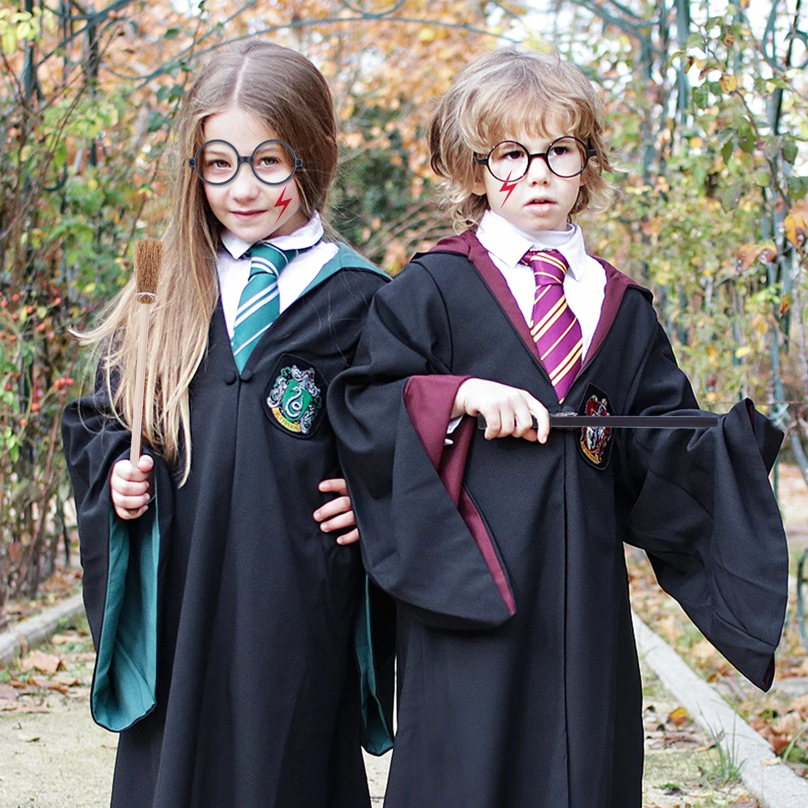 40 шт./компл. карандаши с молнией наклейки для татуировок метла и очки Волшебник