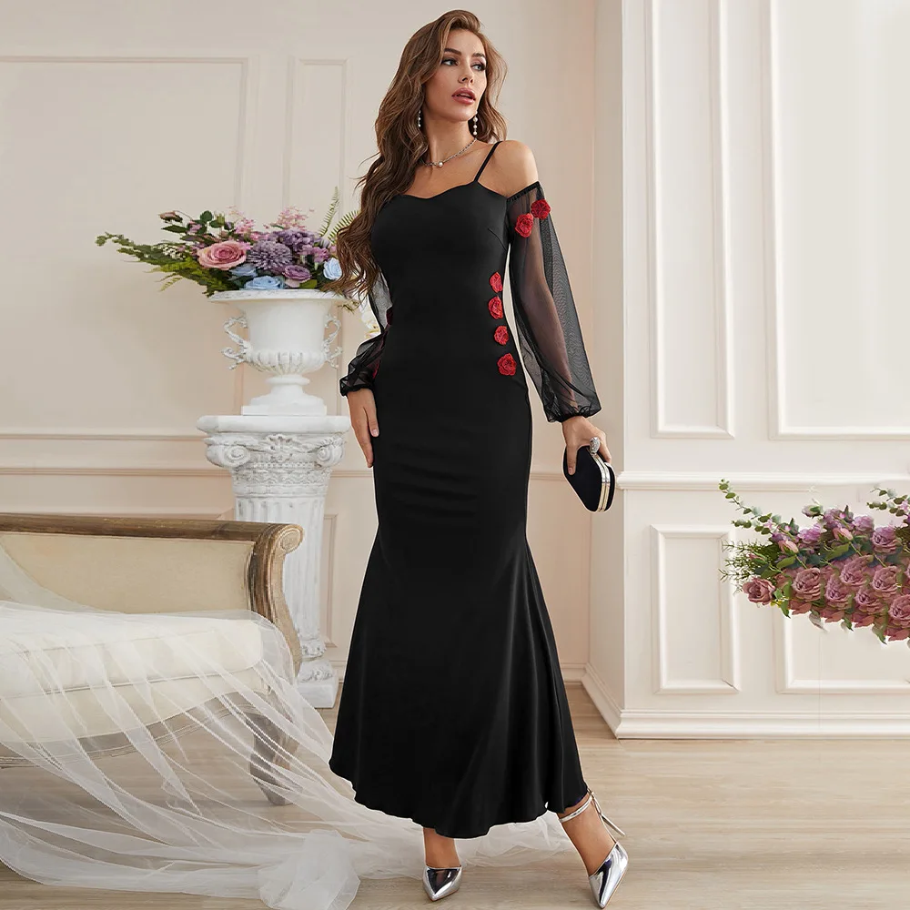 

Sleeveless Women Dress Camisole Off-the-shoulder Dress for Women Elegant Sexy Long Dresses Fashion Women Party Dresses Vestido