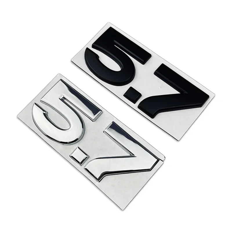 Металлический 5 7 логотип Автомобильная боковая эмблема наклейка багажник значок