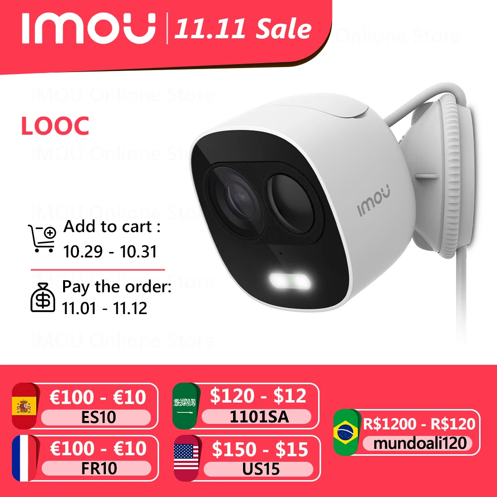 Скидка Ip-камера Dahua Imou, Wi-Fi подключение, беспроводная домашняя охранная камера наблюдения, двусторонняя беседа, встроенный прожектор IP67, защита от а... Pаспродажа Ip-камера Dahua Imou, Wi-Fi подключение, беспроводная домашняя охранная камера наблюдения, двусторонняя беседа, встроенный прожектор IP67, защита от а...