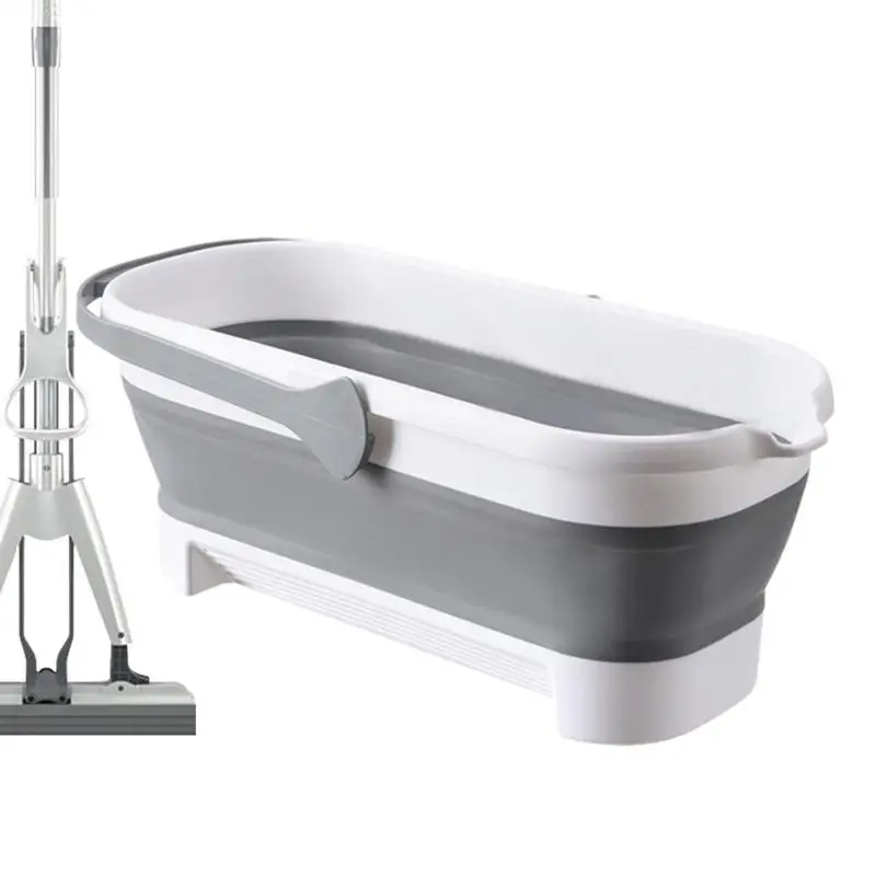 

Foldable Mop Bucket Collapsible Portable Wash Basin Dishpan With Handle Fishing Pail Tools Large-capacity Barrel Effective