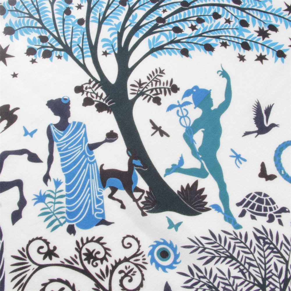 Женский шелковый шарф с принтом в ассортименте