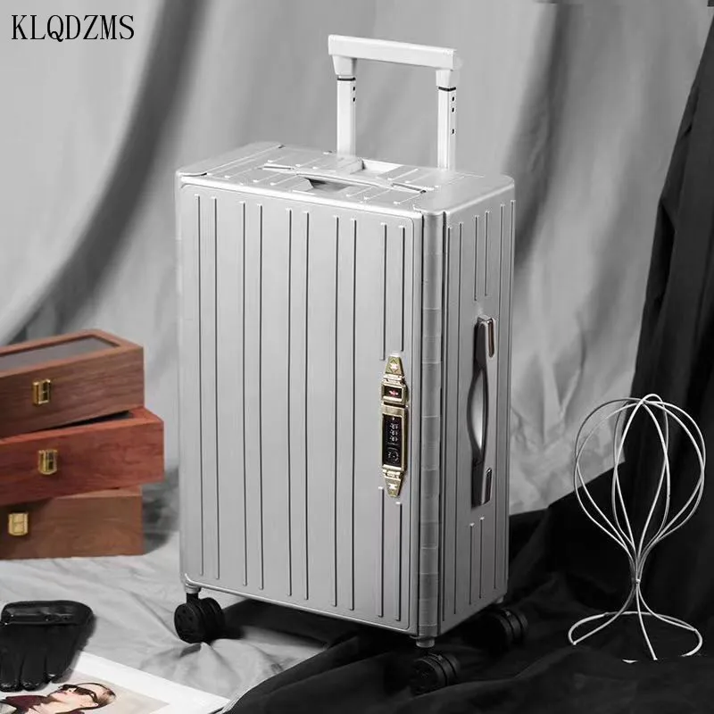 KLQDZMS 20Inch Multifunctional Foldable Suitcase With Sturdy Boarding Box Unisex Student College Roller High Quality Luggage Bag
