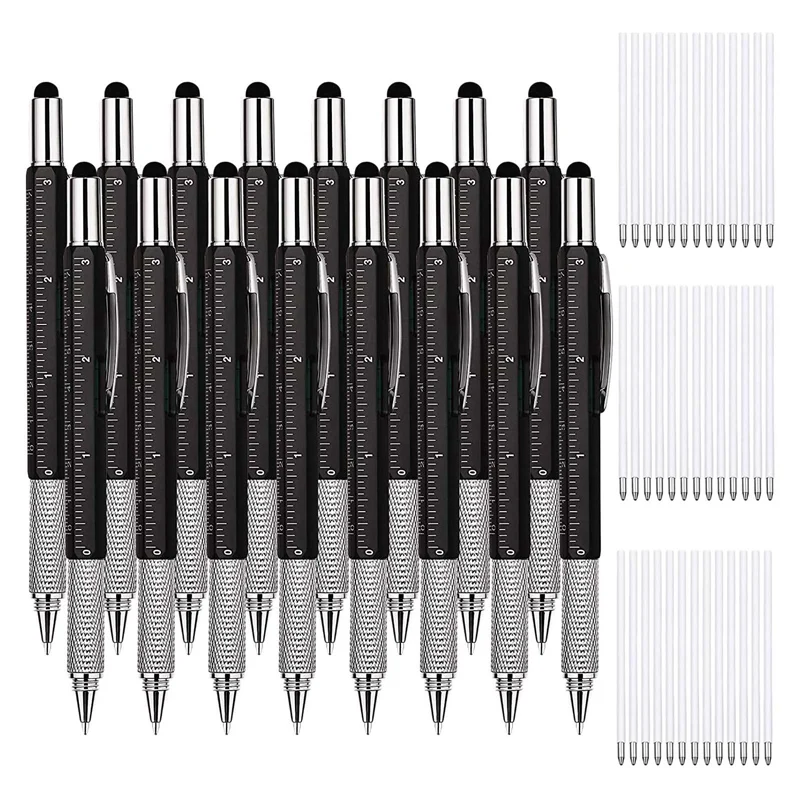 

16Pcs Gift Tool Pen 6 In 1 Multitool Ballpoint Pens Personalized Pen Tool Gadget Pen Gift For Men On Fathers Day Gifts