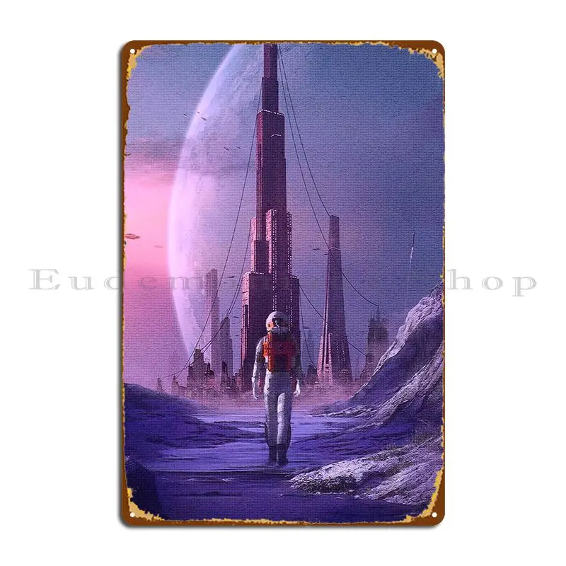 

Астронавты, дорога, дом, металлическая фотография, Классический Настенный декор, знак, постер