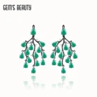 Серьги-гвоздики женские из серебра 925 пробы с натуральным грушевидным агатом