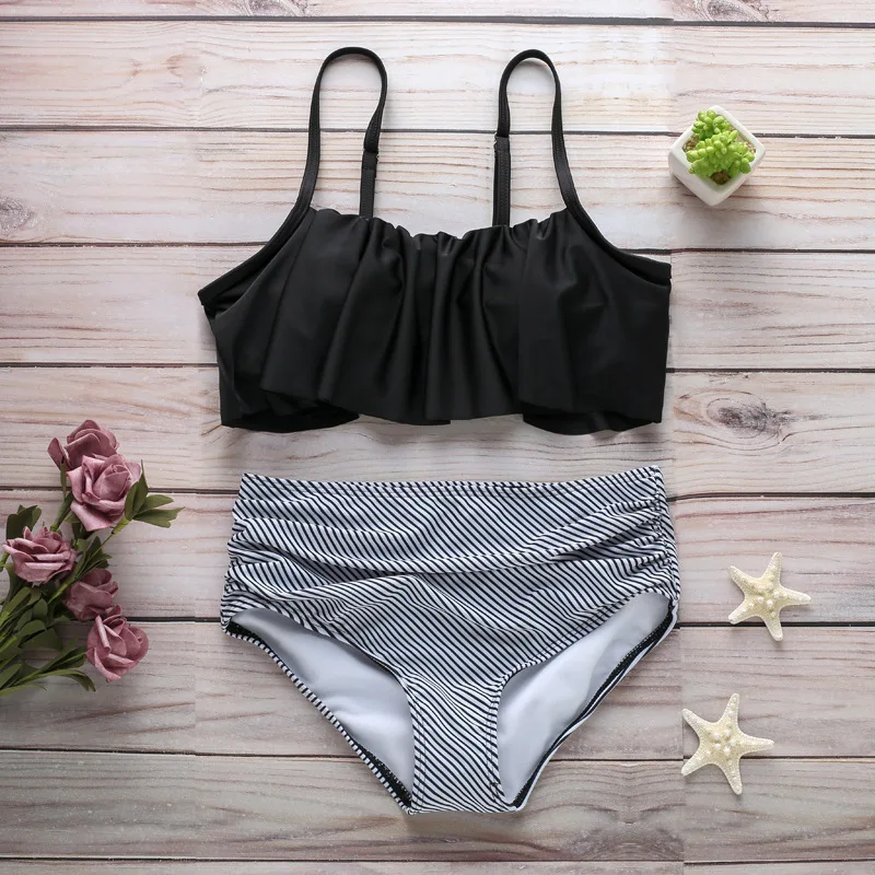 Новинка 2022 летнее сексуальное бикини с высокой талией полосатый градиентный