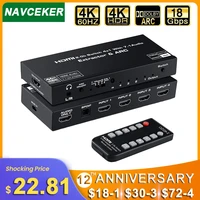 2022 hdmi audio extractor 4k hdmi spdif converter 5 1 hdmi to hdmi to rca splitter optic toslink switch digital 7 1 hdmi adapter