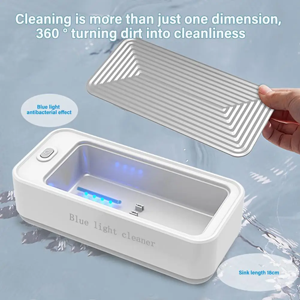 

Ultrasonic Jewelry Cleaner Electric Cosmetics Cleaning Tool for Cleaning Jewelry Eyeglasses Watche Shaver Heads USB Rechargeable