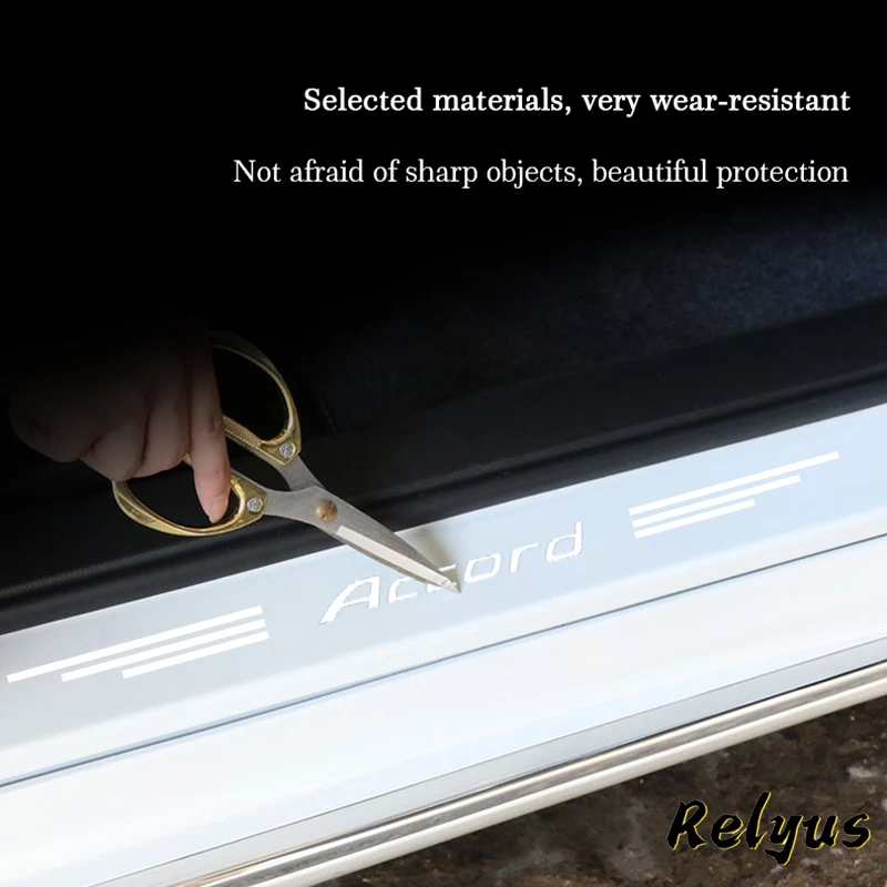 Прозрачная защитная пленка для порога автомобильной двери Honda Accord 4 шт. против